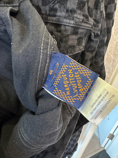 Louis Vuitton Black Checkerboard Denim Jacket