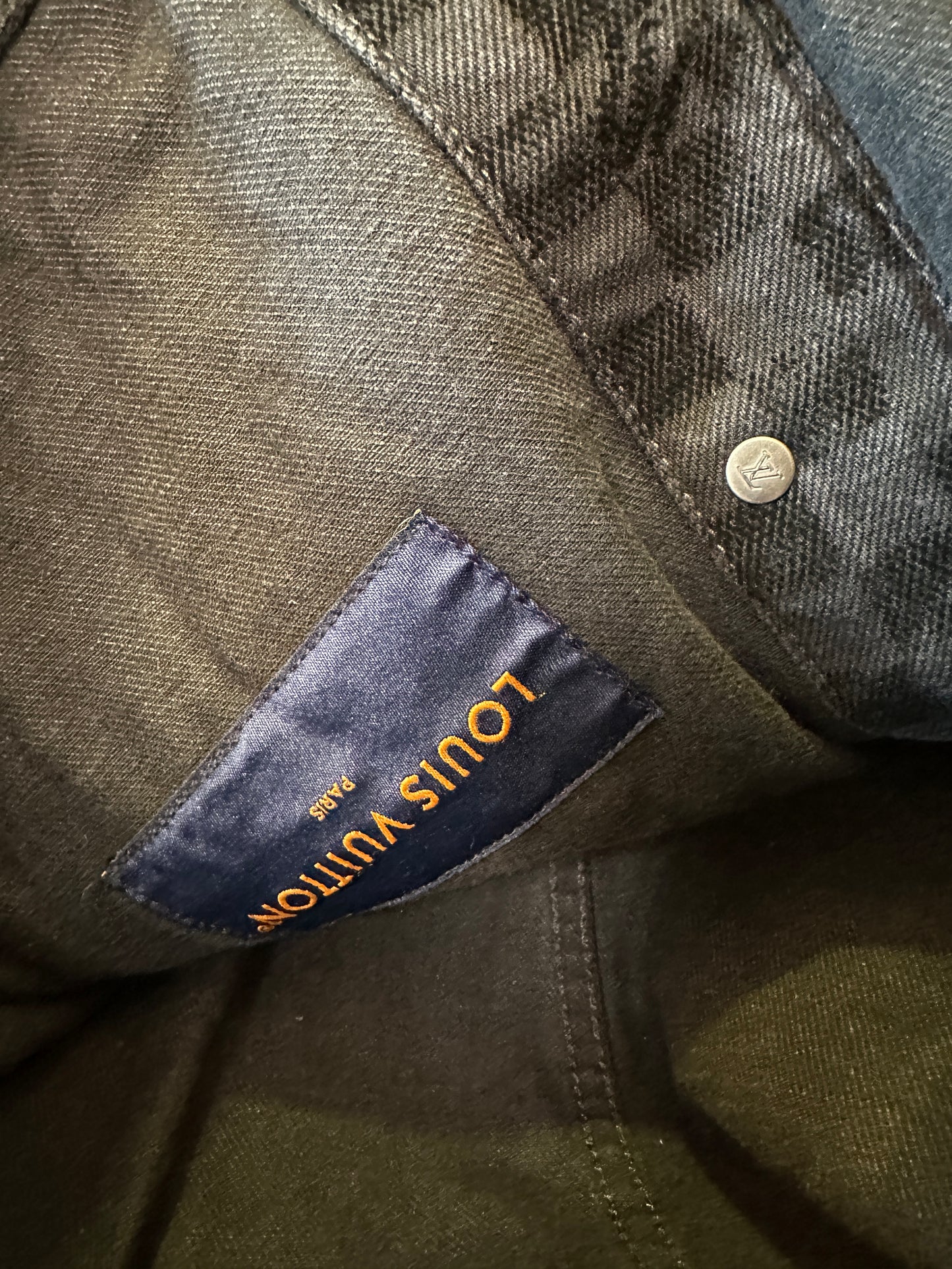 Louis Vuitton Black Checkerboard Denim Jacket
