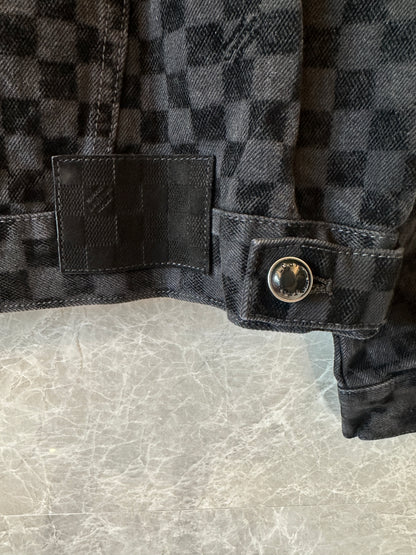 Louis Vuitton Black Checkerboard Denim Jacket