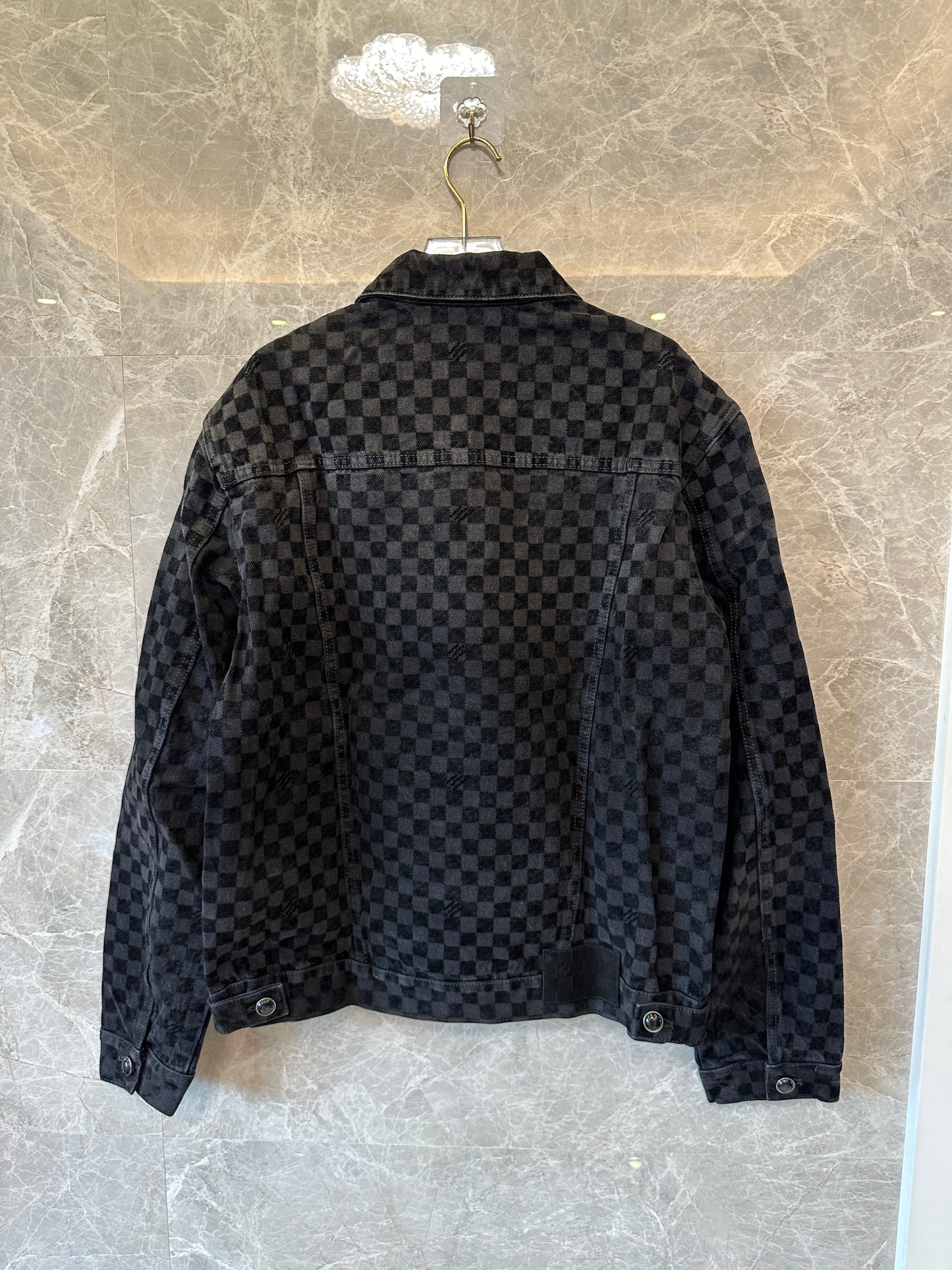 Louis Vuitton Black Checkerboard Denim Jacket