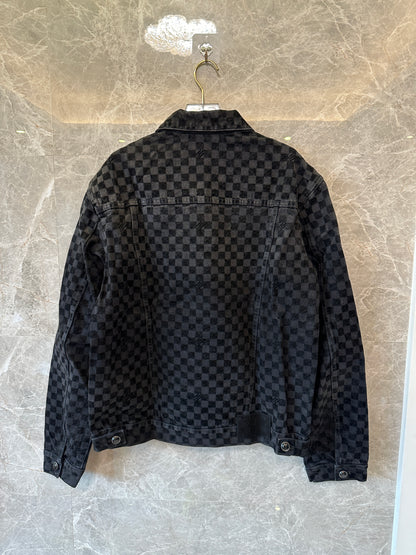 Louis Vuitton Black Checkerboard Denim Jacket