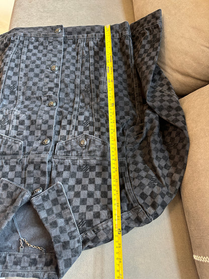 Louis Vuitton Black Checkerboard Denim Jacket