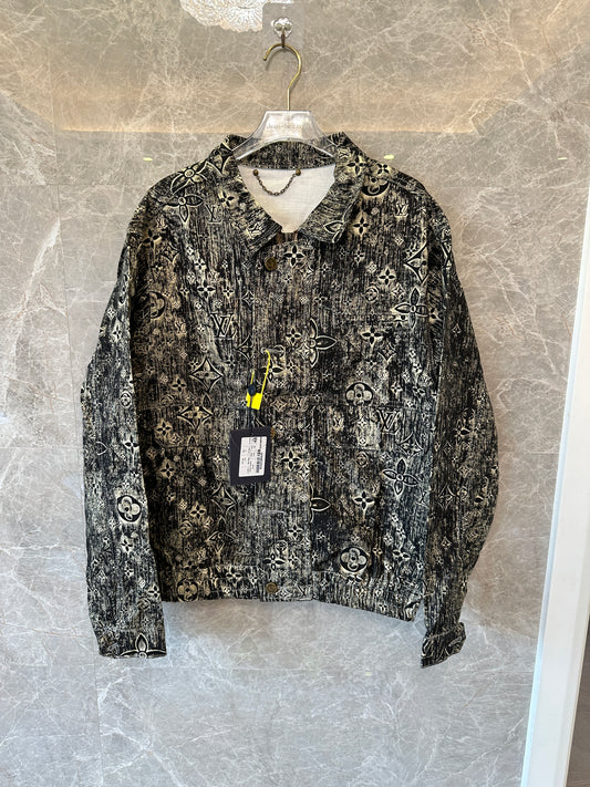 Louis Vuitton Monogram Distressed Wash Jacket M80189 – Black/Beige Vintage Effect