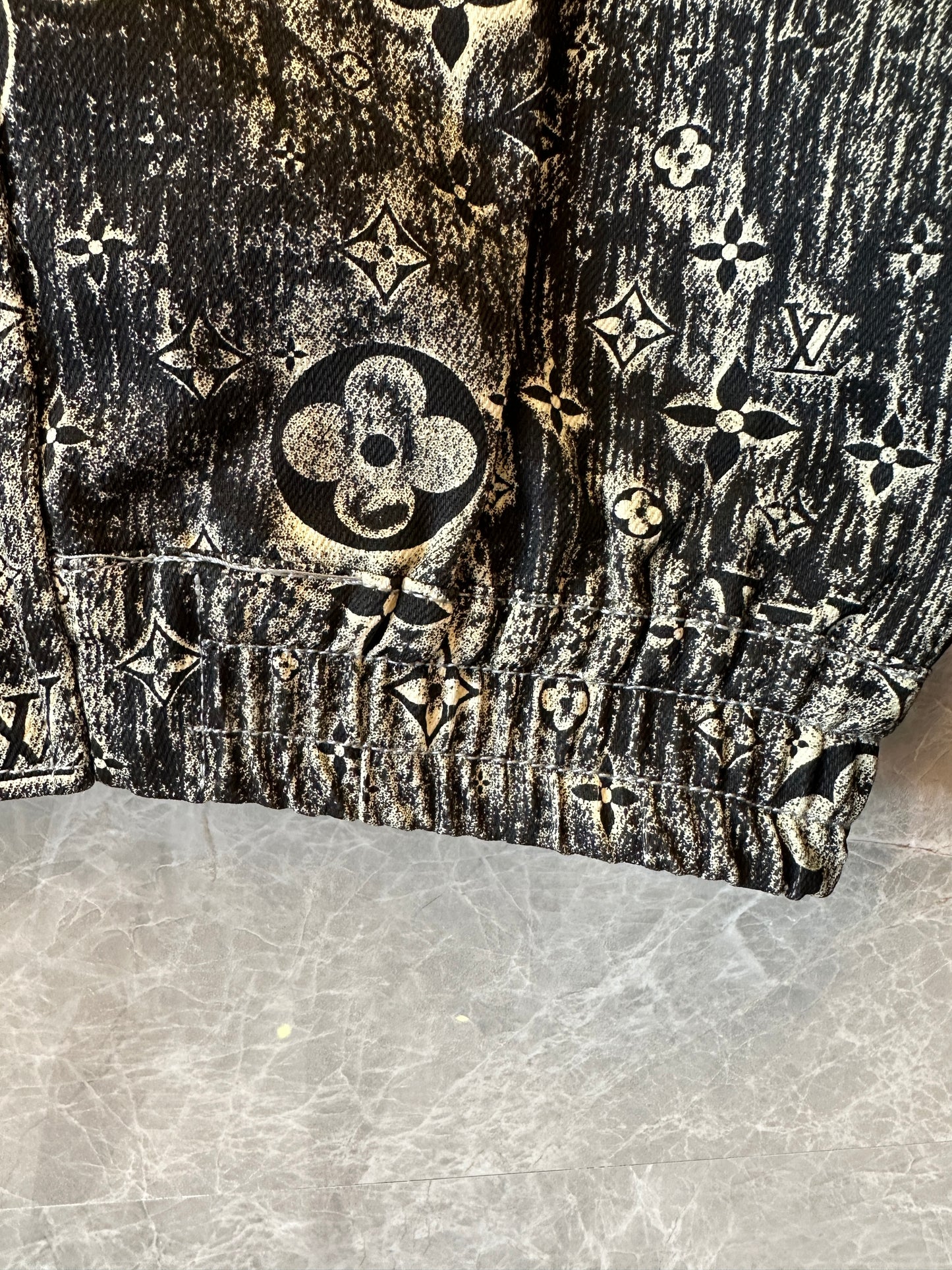 Louis Vuitton Monogram Distressed Wash Jacket M80189 – Black/Beige Vintage Effect