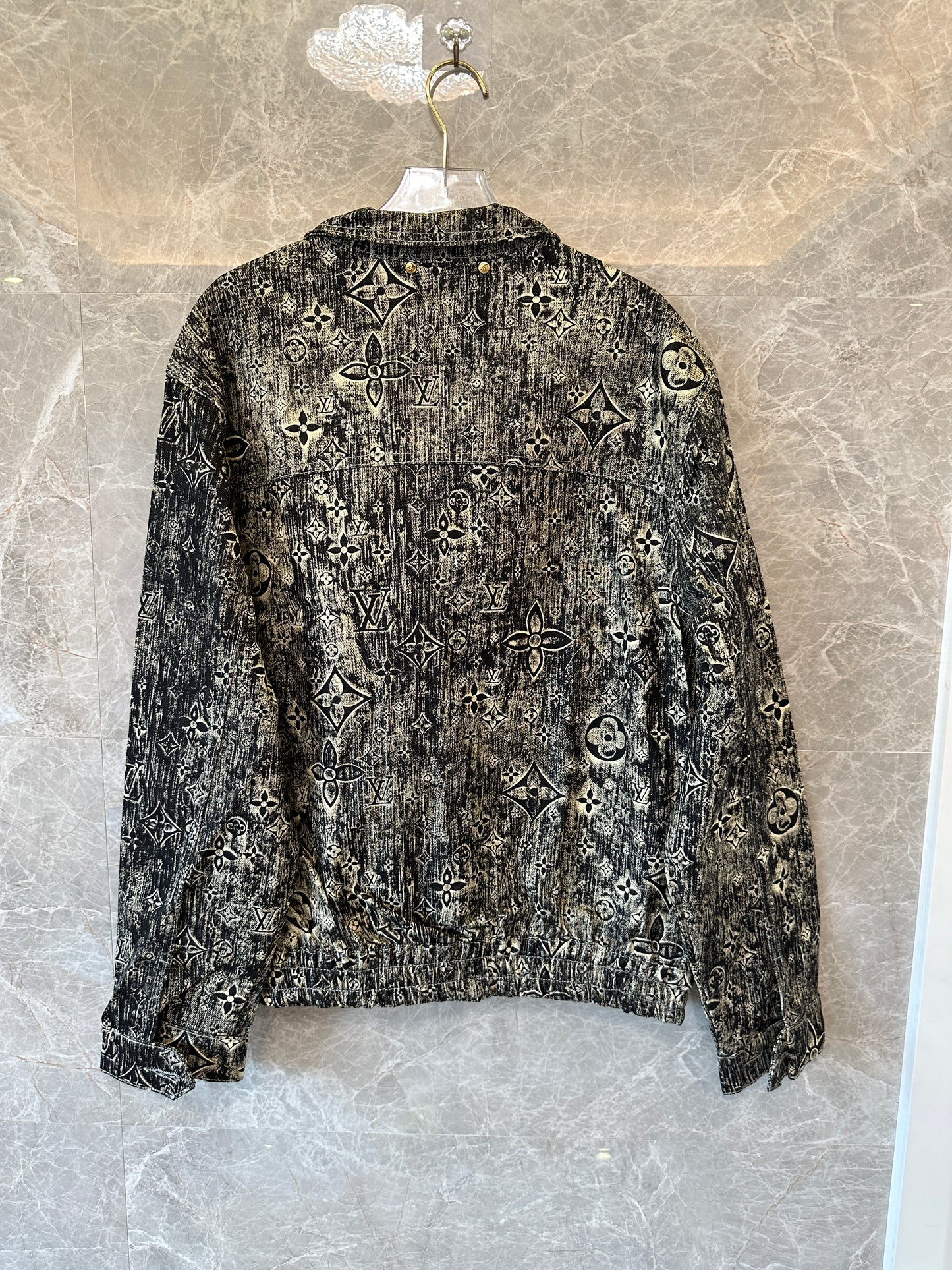 Louis Vuitton Monogram Distressed Wash Jacket M80189 – Black/Beige Vintage Effect