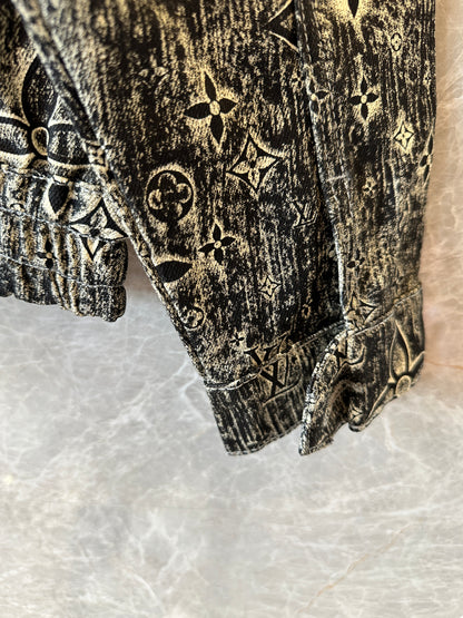 Louis Vuitton Monogram Distressed Wash Jacket M80189 – Black/Beige Vintage Effect