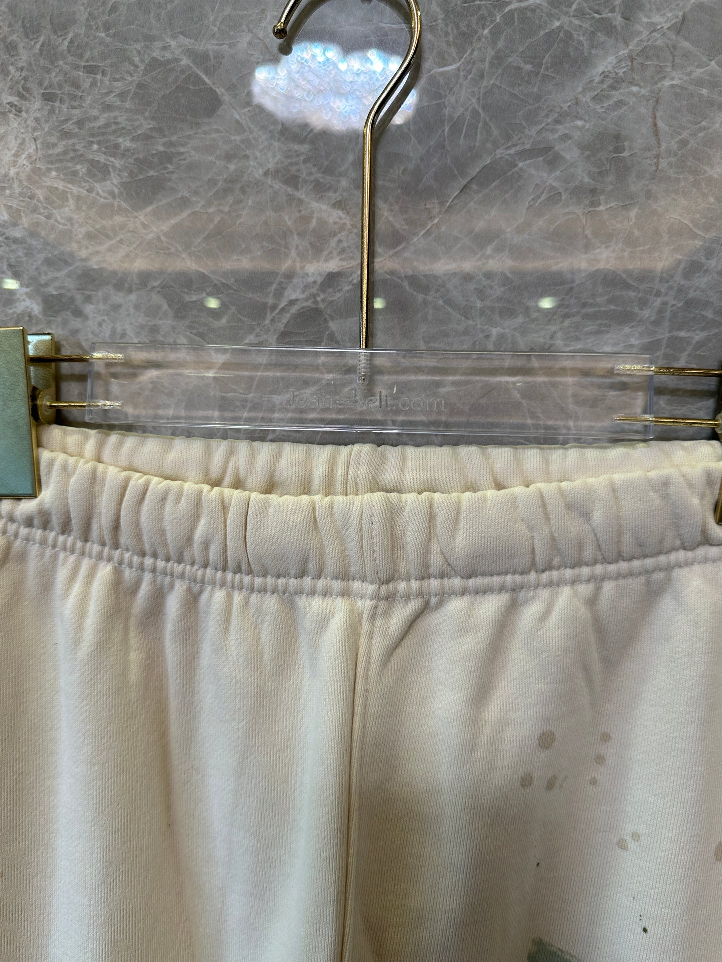 Gallery Dept. Paint-Splatter Sweatpants – Off-White / Beige Casual Trousers
