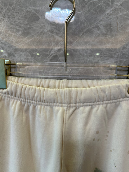 Gallery Dept. Paint-Splatter Sweatpants – Off-White / Beige Casual Trousers