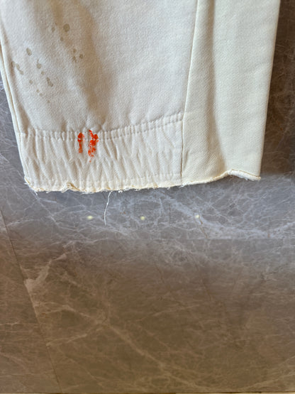 Gallery Dept. Paint-Splatter Sweatpants – Off-White / Beige Casual Trousers