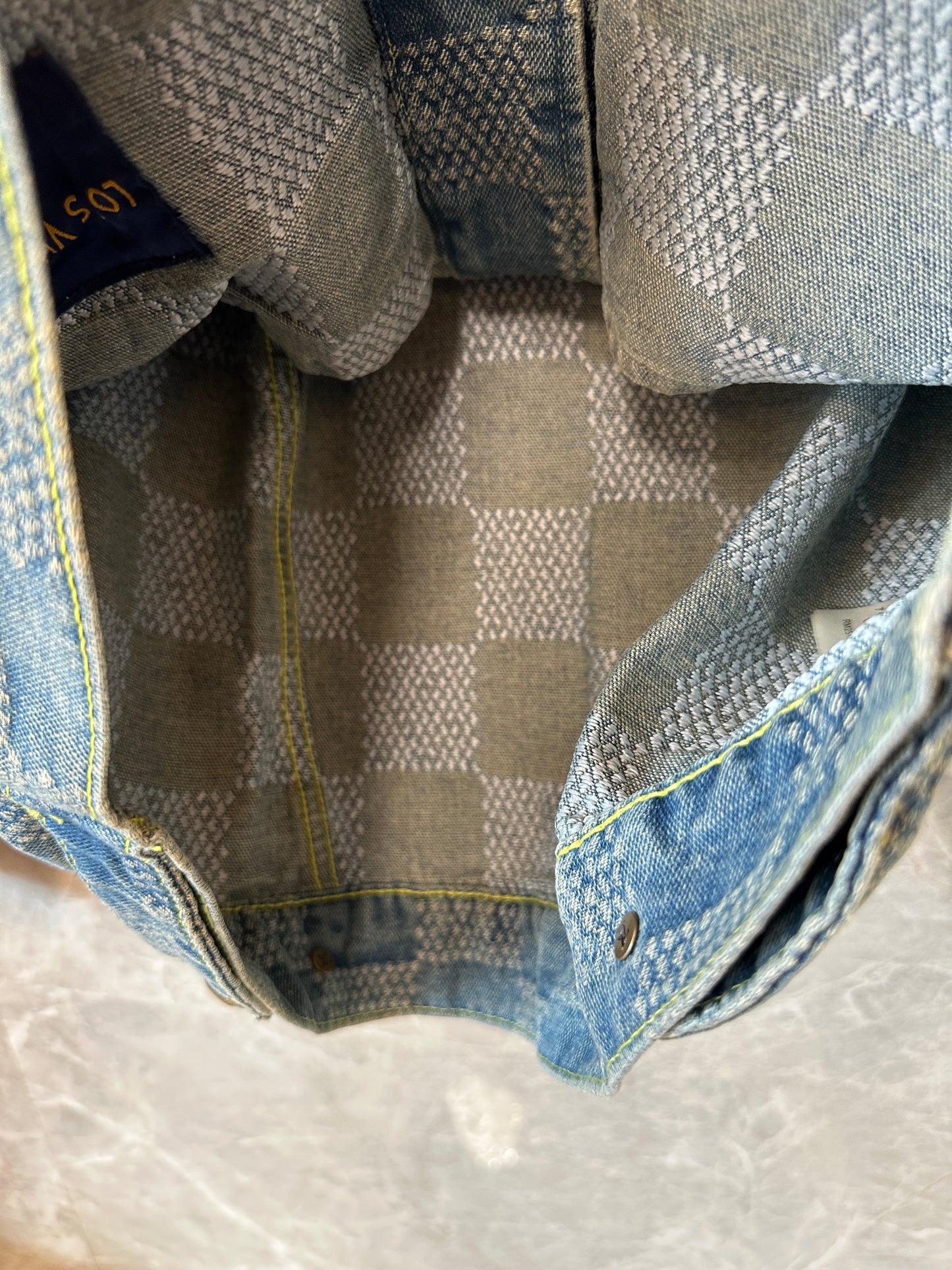 Louis Vuitton Damier Denim Jacket – Vintage Blue Wash Trucker Style