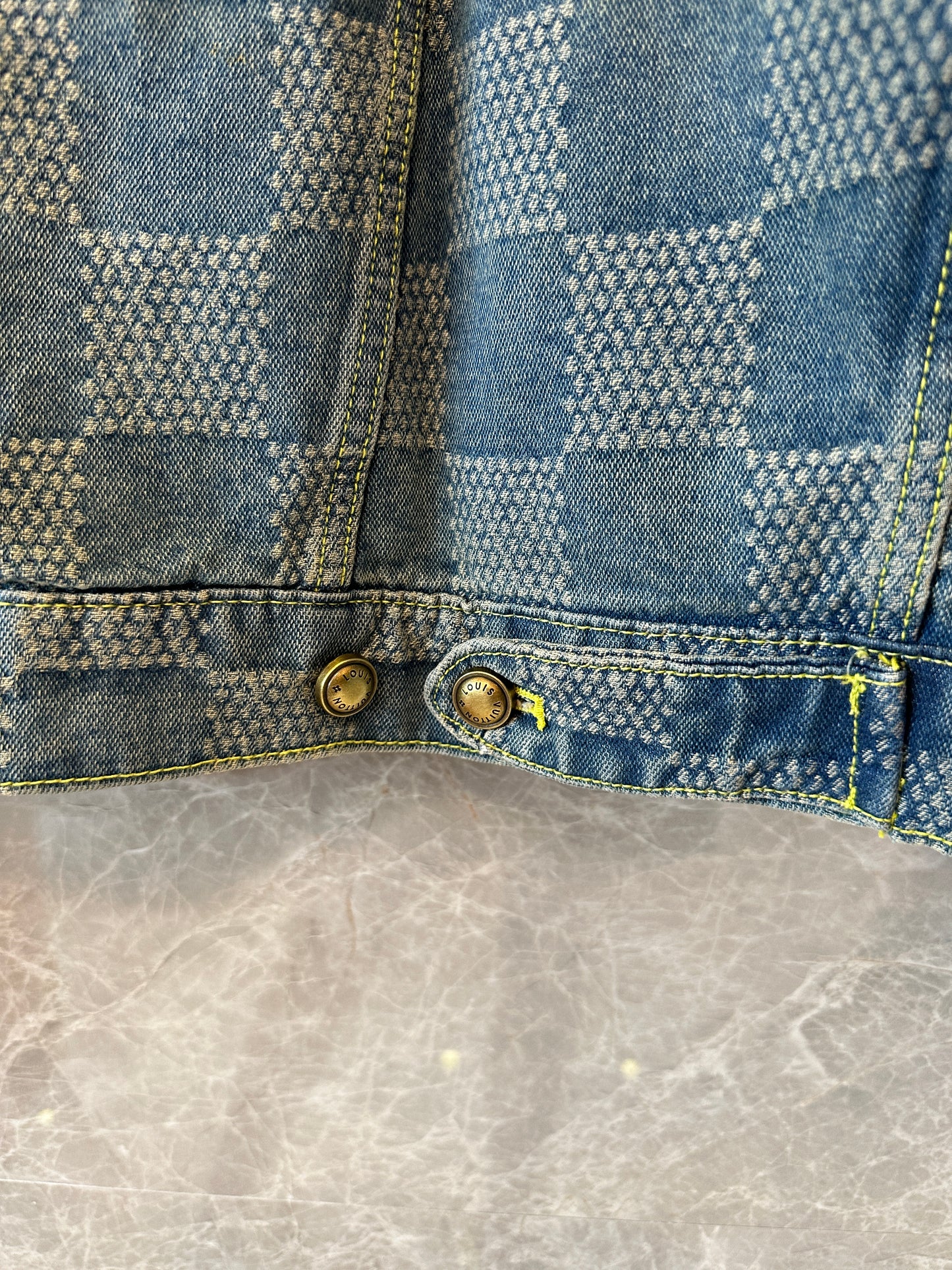 Louis Vuitton Damier Denim Jacket – Vintage Blue Wash Trucker Style