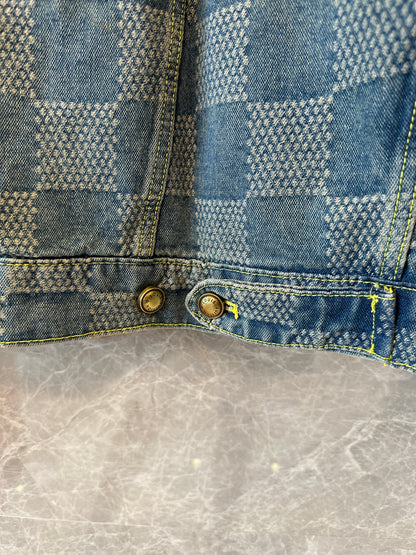 Louis Vuitton Damier Denim Jacket – Vintage Blue Wash Trucker Style