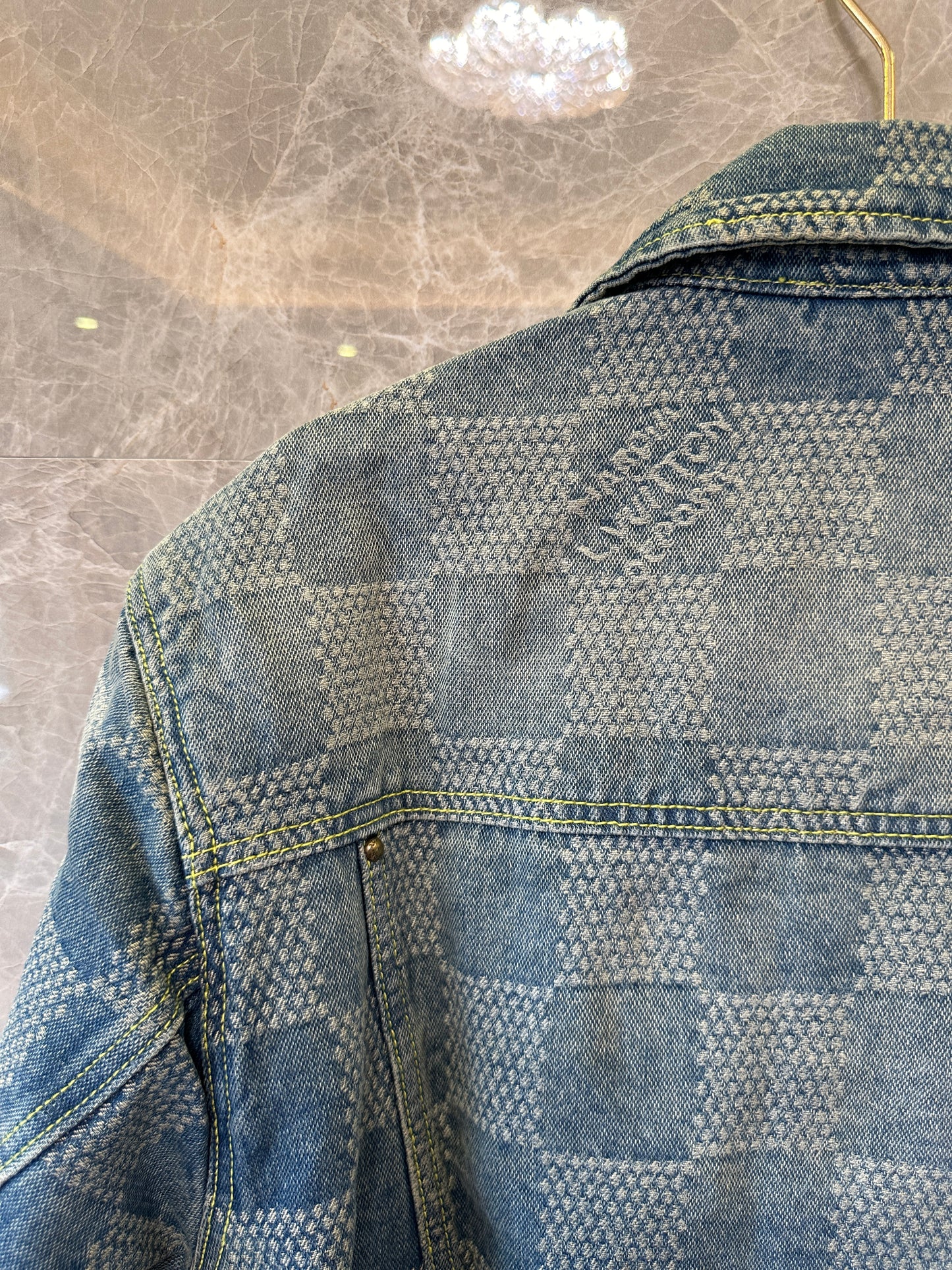 Louis Vuitton Damier Denim Jacket – Vintage Blue Wash Trucker Style