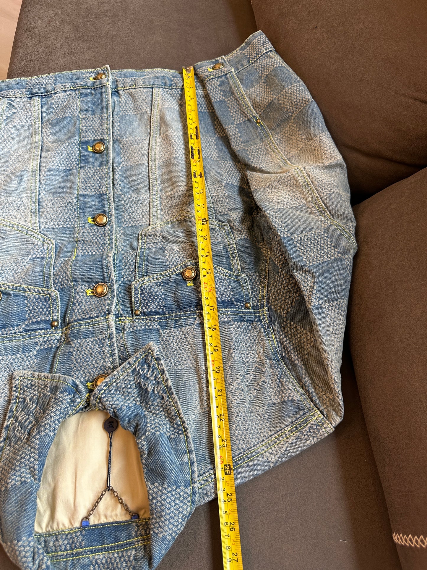 Louis Vuitton Damier Denim Jacket – Vintage Blue Wash Trucker Style