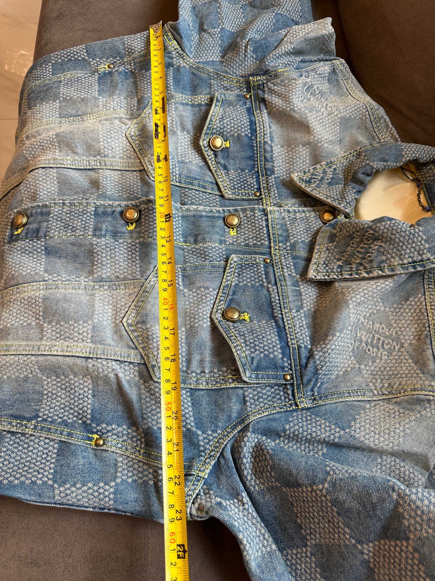 Louis Vuitton Damier Denim Jacket – Vintage Blue Wash Trucker Style