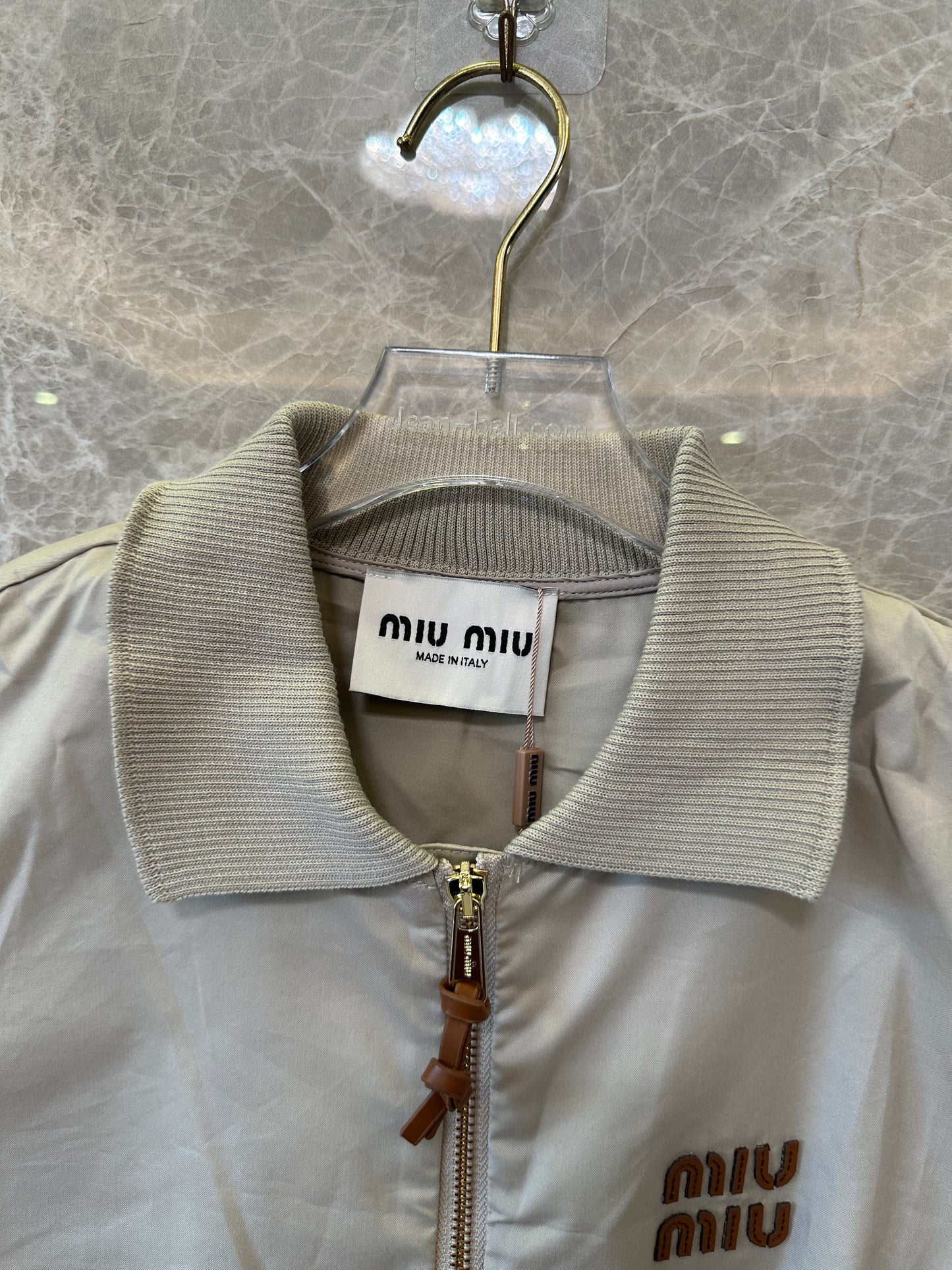 Miu Miu Sleeveless Polo Dress – Light Beige