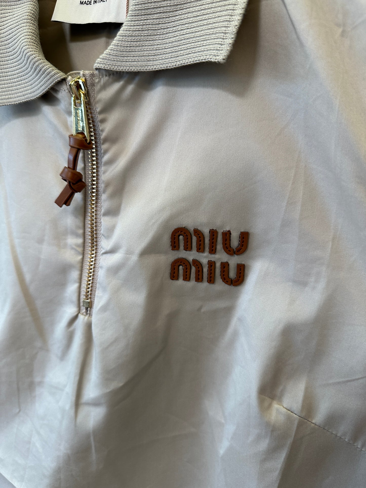 Miu Miu Sleeveless Polo Dress – Light Beige