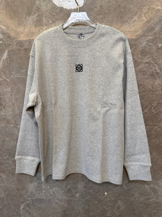 Sudadera de manga larga con bordado Anagrama de Loewe en gris