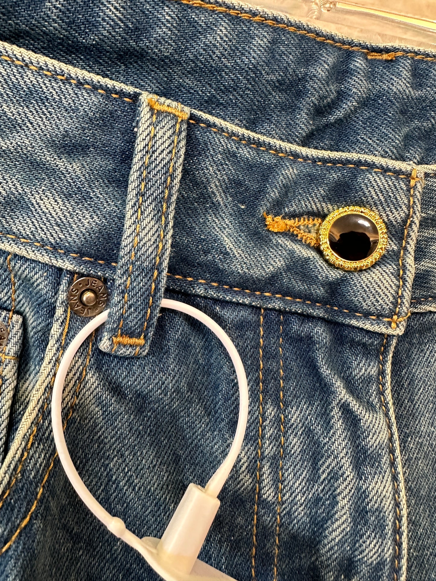Louis Vuitton Straight-Leg Denim Jeans – Blue with Monogram Pocket Detail