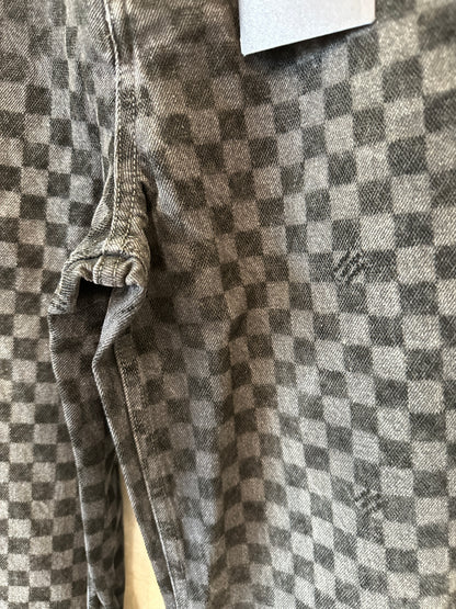 Louis Vuitton Damier Graphite Denim Pants RM265M CCU HSD 77W Black Checkered Jeans