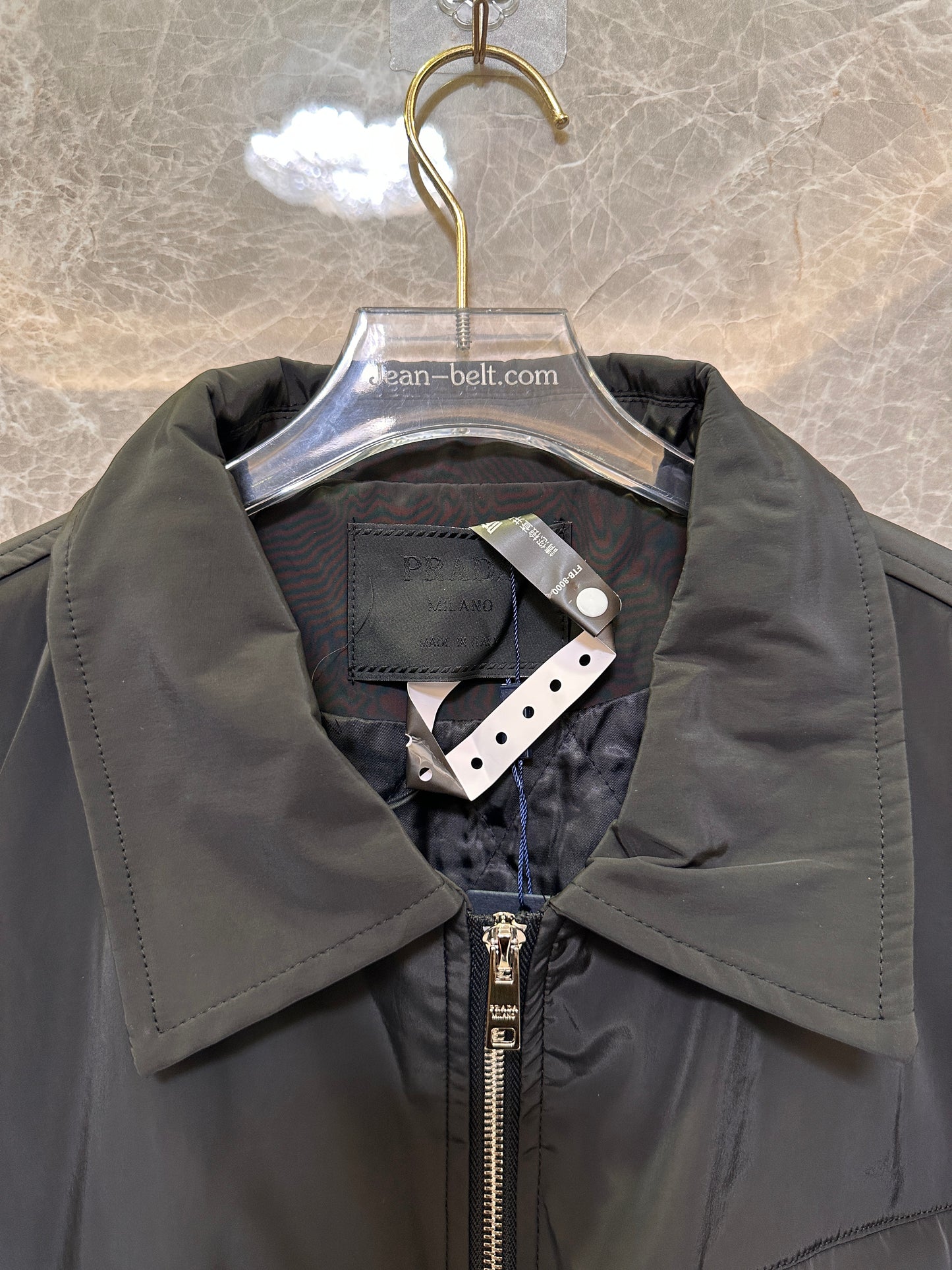 Jaqueta Prada clássica de nylon preta