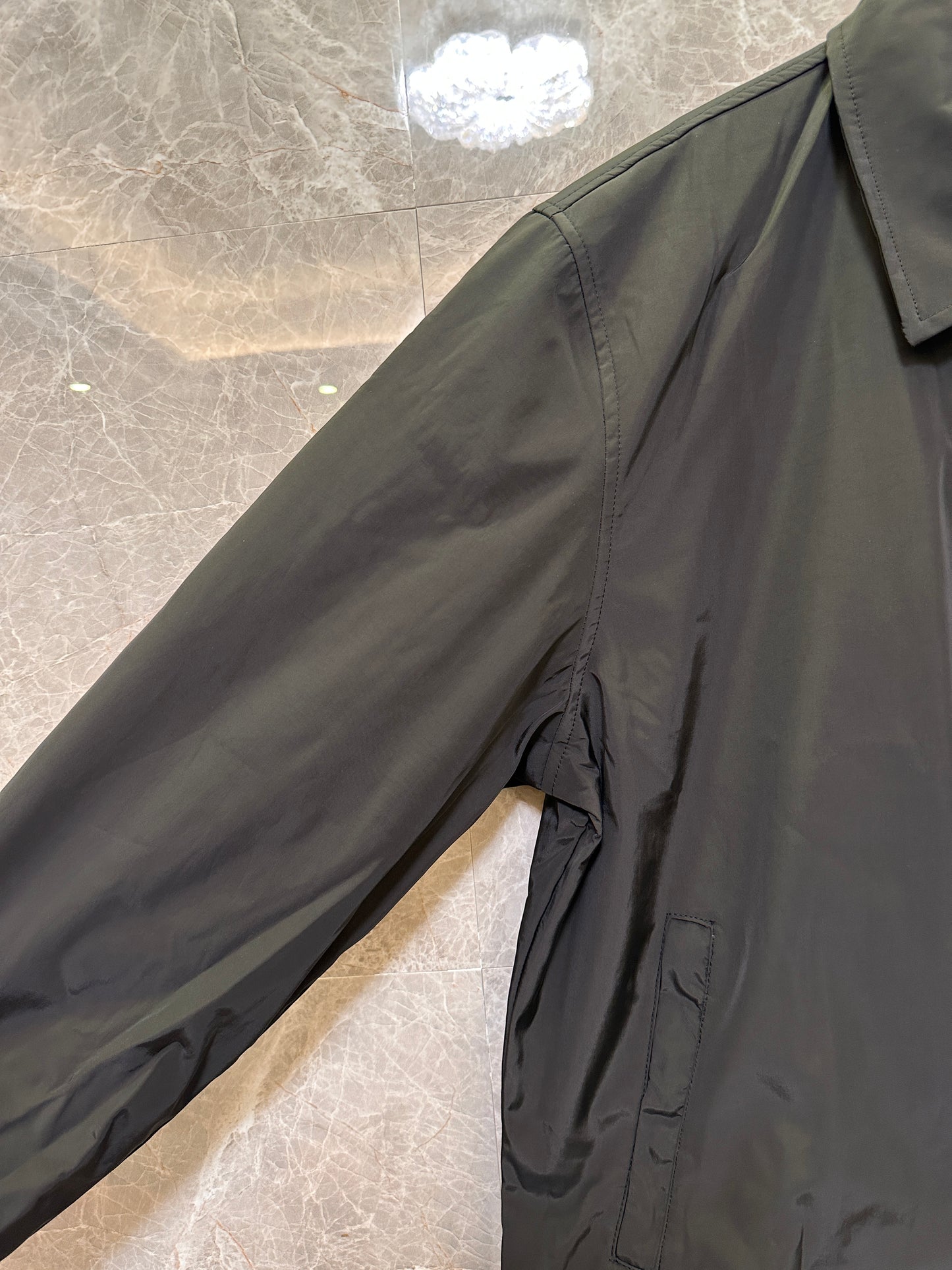 Jaqueta Prada clássica de nylon preta