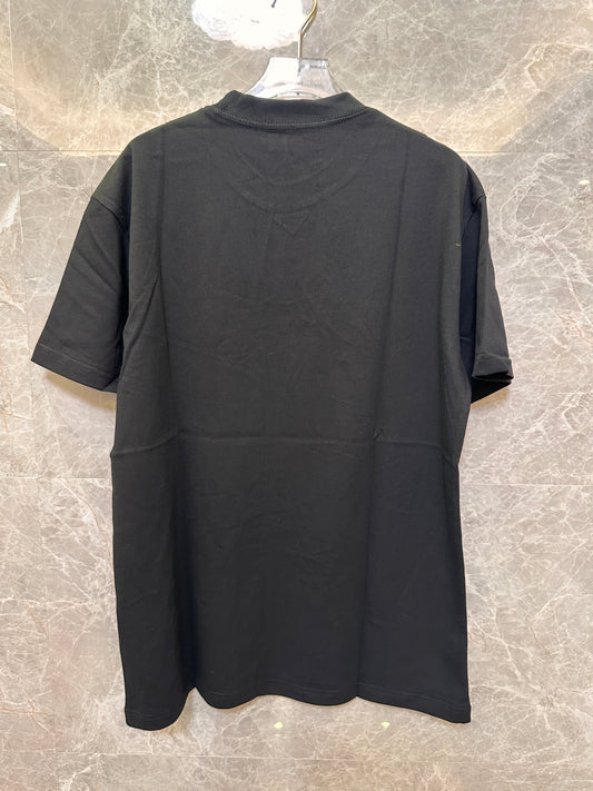 Camiseta de algodão com logotipo triangular da Prada