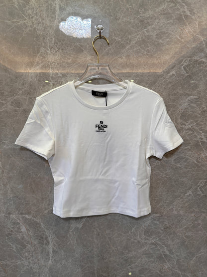 Camiseta corta Fendi para mujer - blanca