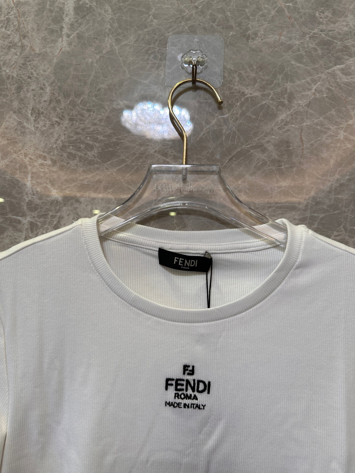 Camiseta corta Fendi para mujer - blanca