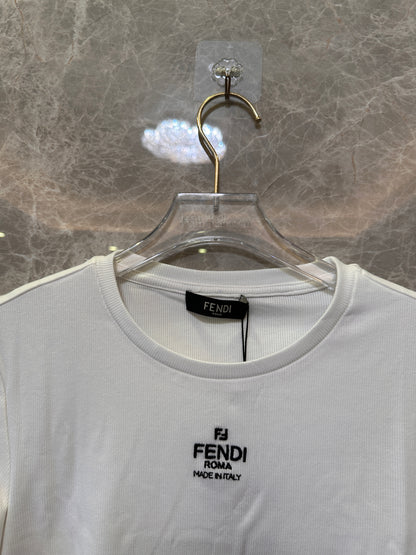 Camiseta corta Fendi para mujer - blanca