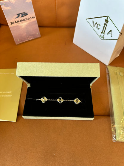 Van Cleef & Arpels Vintage Alhambra 5 Motifs Bracelet Sterling Silver