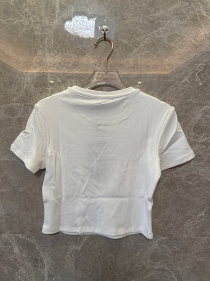 Camiseta corta Fendi para mujer - blanca