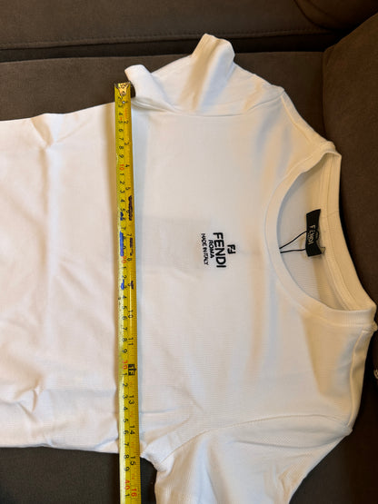 Camiseta corta Fendi para mujer - blanca
