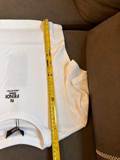 Camiseta corta Fendi para mujer - blanca