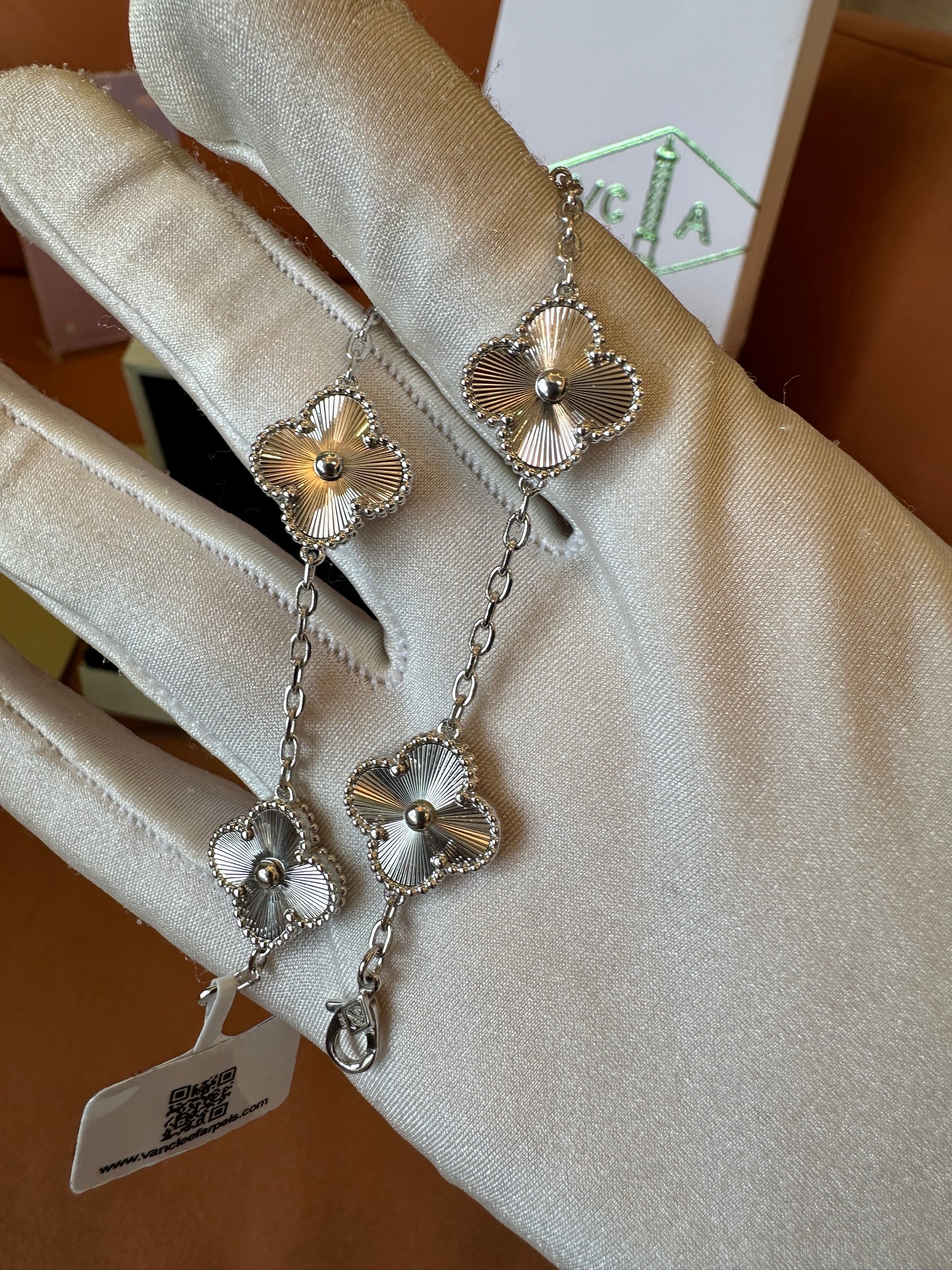Van Cleef & Arpels Vintage Alhambra 5 Motifs Bracelet Sterling Silver