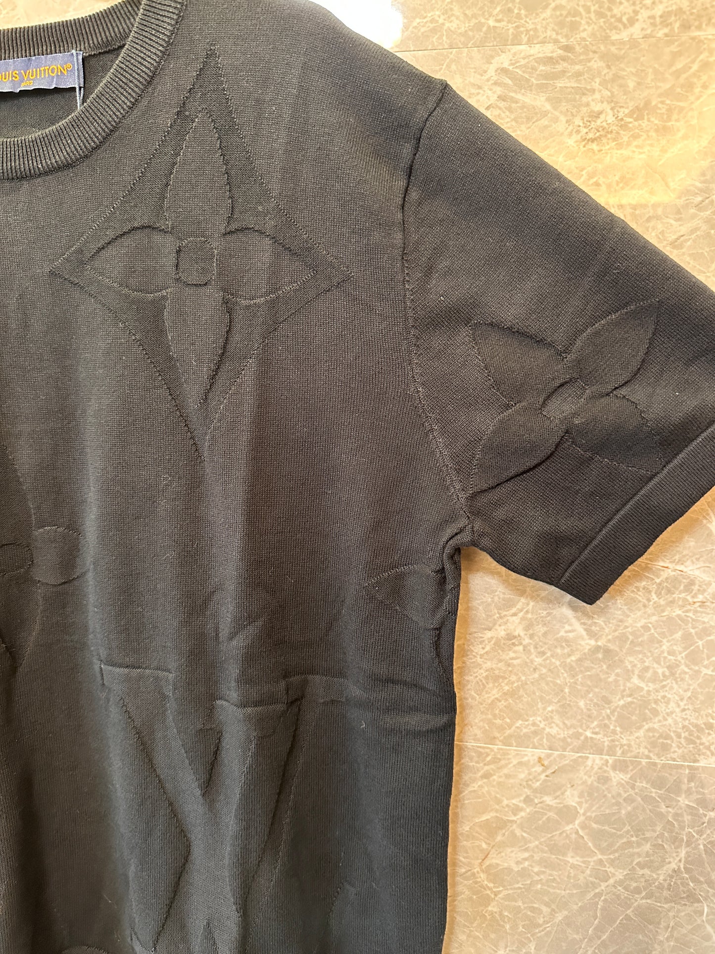 Louis Vuitton black embossed monogram t-shirt