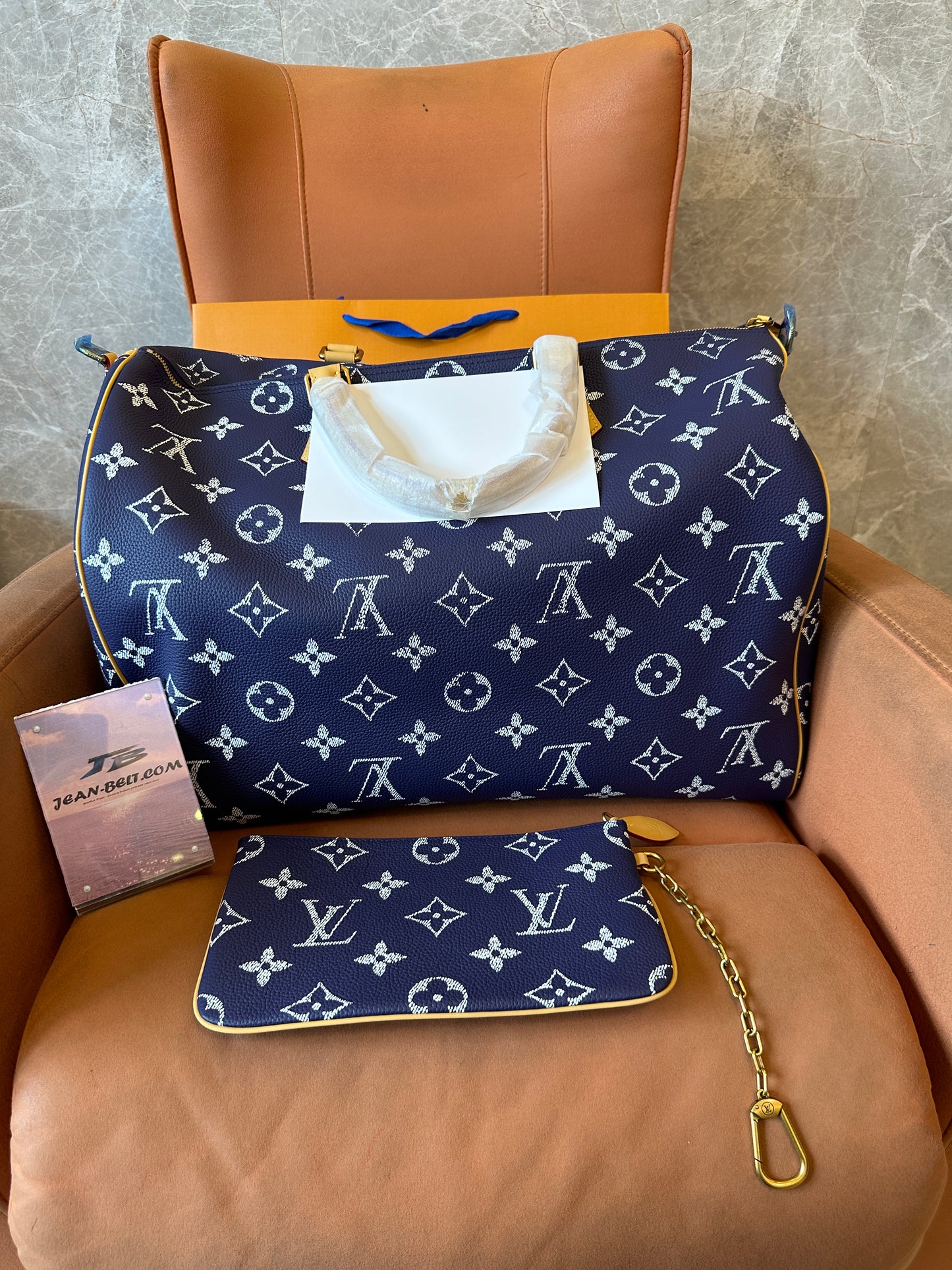 Louis Vuitton Keepall Bandoulière 50 Navy Monogram