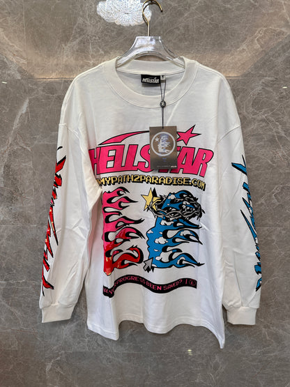Camiseta de manga comprida com estampa Hellstar