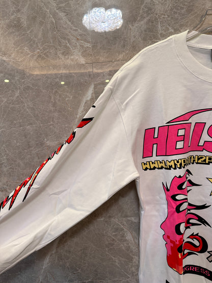 Camiseta de manga comprida com estampa Hellstar