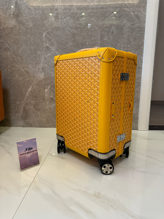 Goyard Saigon Yellow Cabin Trolley Luggage