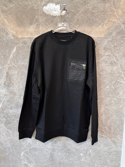Camiseta básica de manga larga negra de Fendi