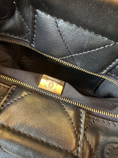 Chanel Bow Knot Quilted Leather Bag Black