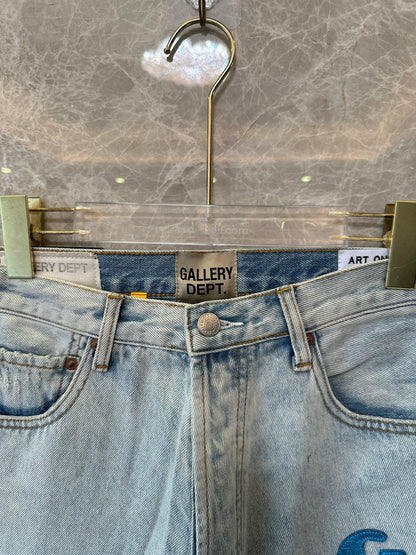 Gallery Dept Flared Jeans with Multi-Color GD Logo Print