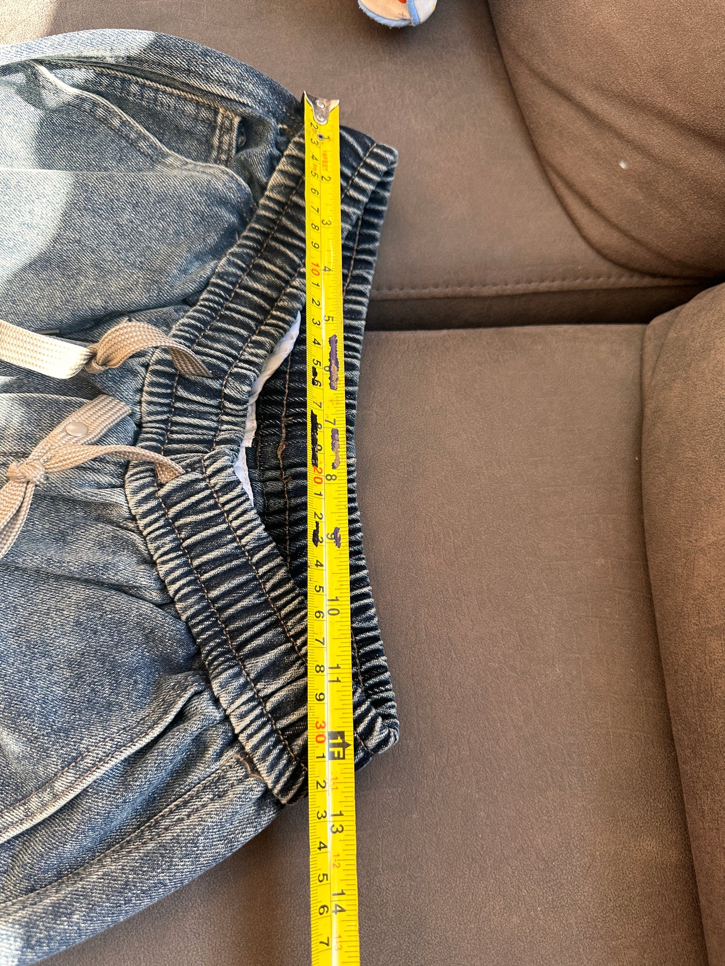 Balenciaga Blue Thickened Denim Jeans with Signature Branding