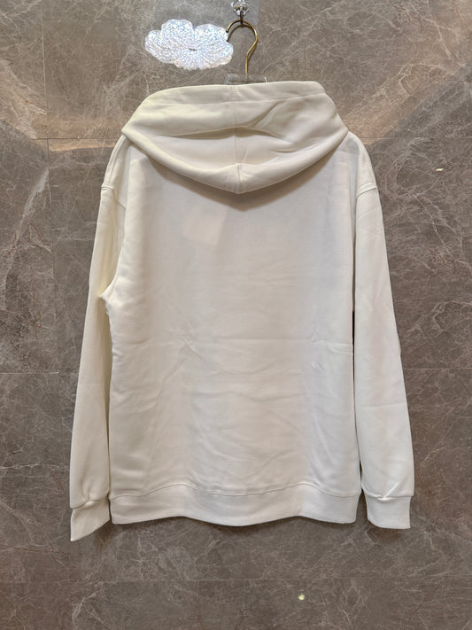 Celine White Hoodie with Minimalist Logo