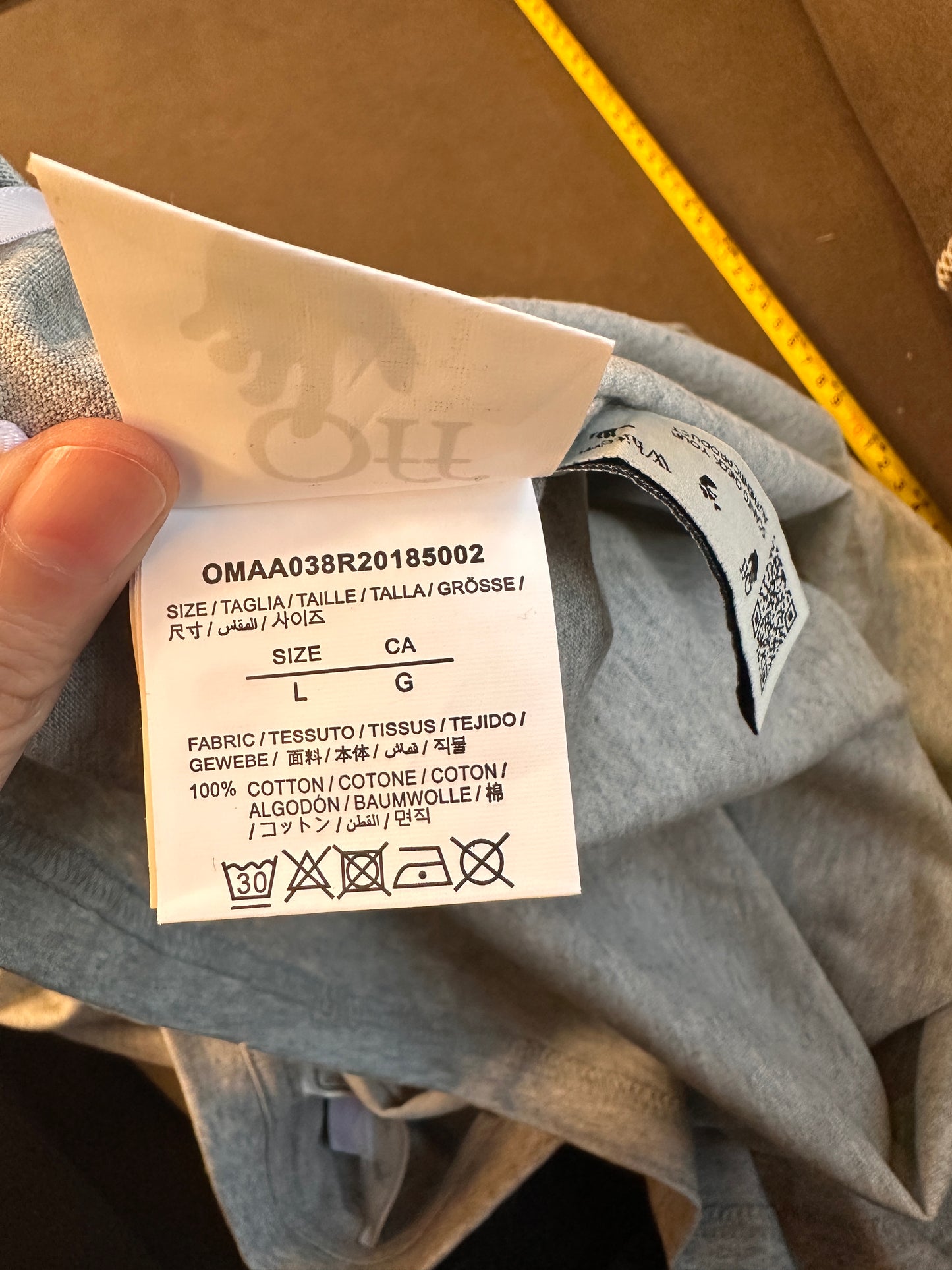 Camiseta de manga corta gris Off-White