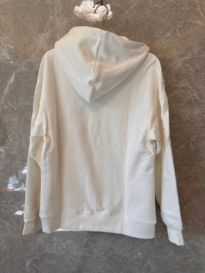 Sudadera blanca con capucha Gucci y logotipo de doble G