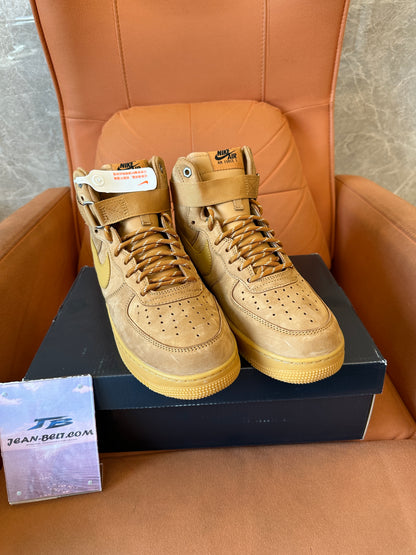 Nike Air Force 1 High Wheat Flax Suede Sneakers