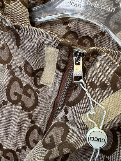 Gucci GG Monogram Zip Jacket Brown