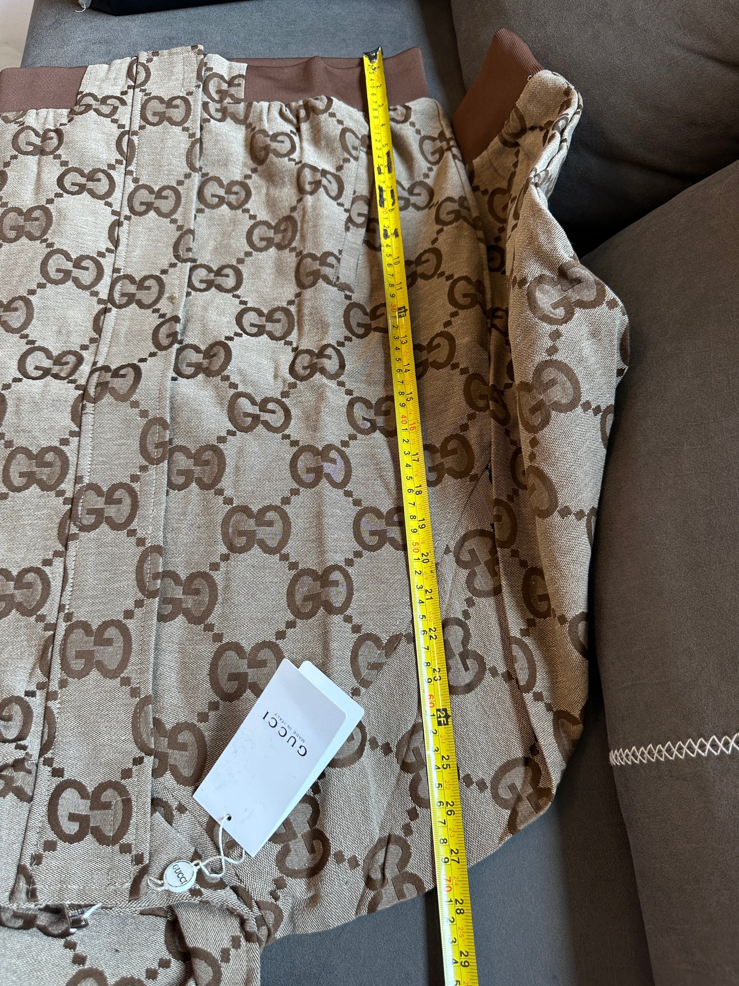 Gucci GG Monogram Zip Jacket Brown